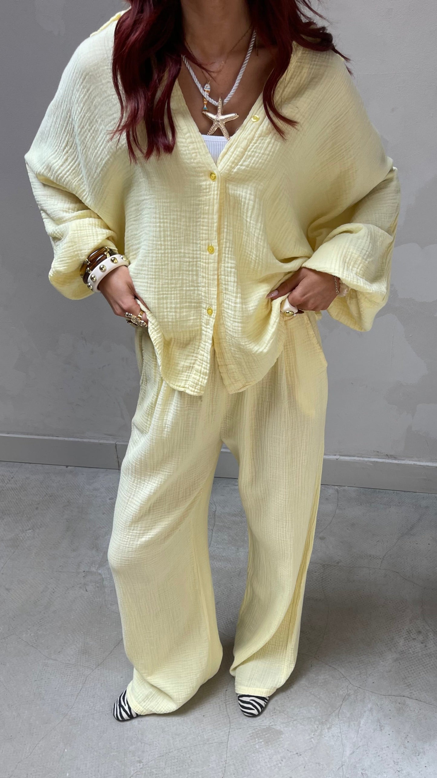 Butter yellow cotton set - Curated by UME