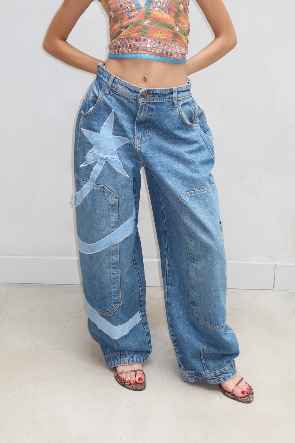 Star jeans - upcycled by ume
