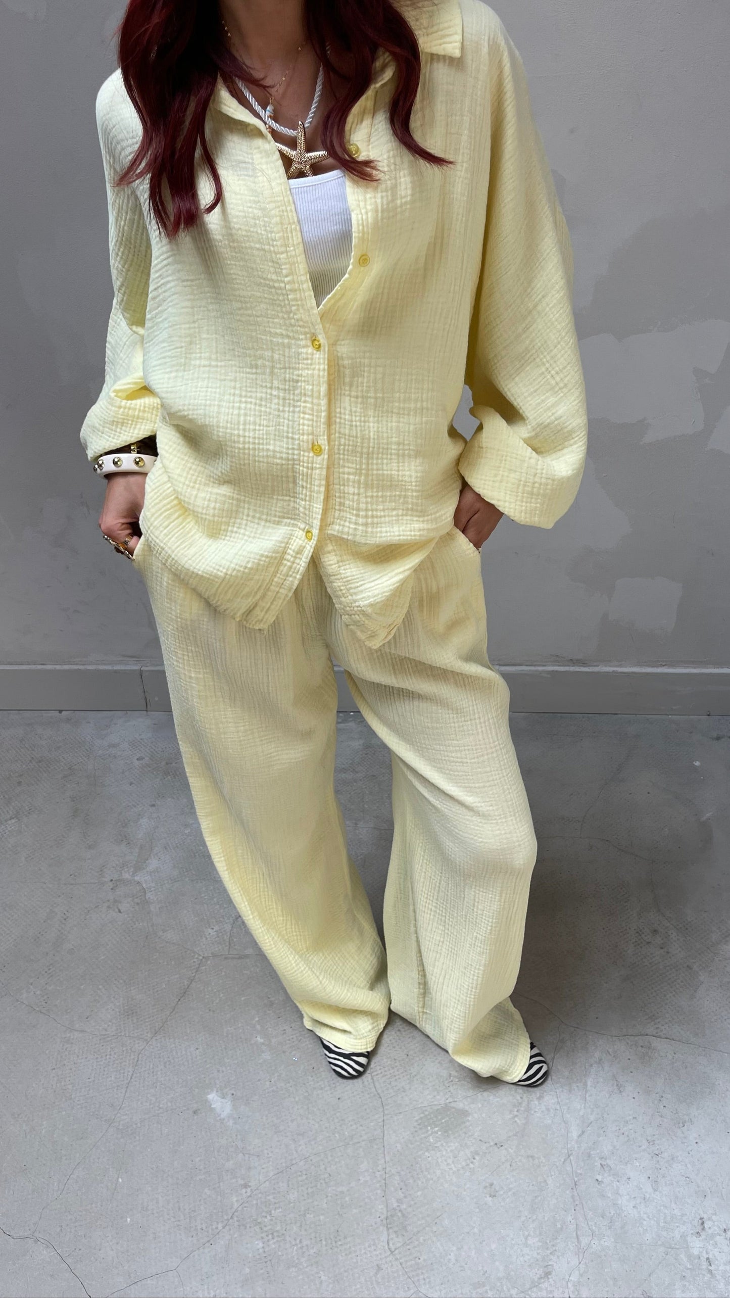 Butter yellow cotton set - Curated by UME