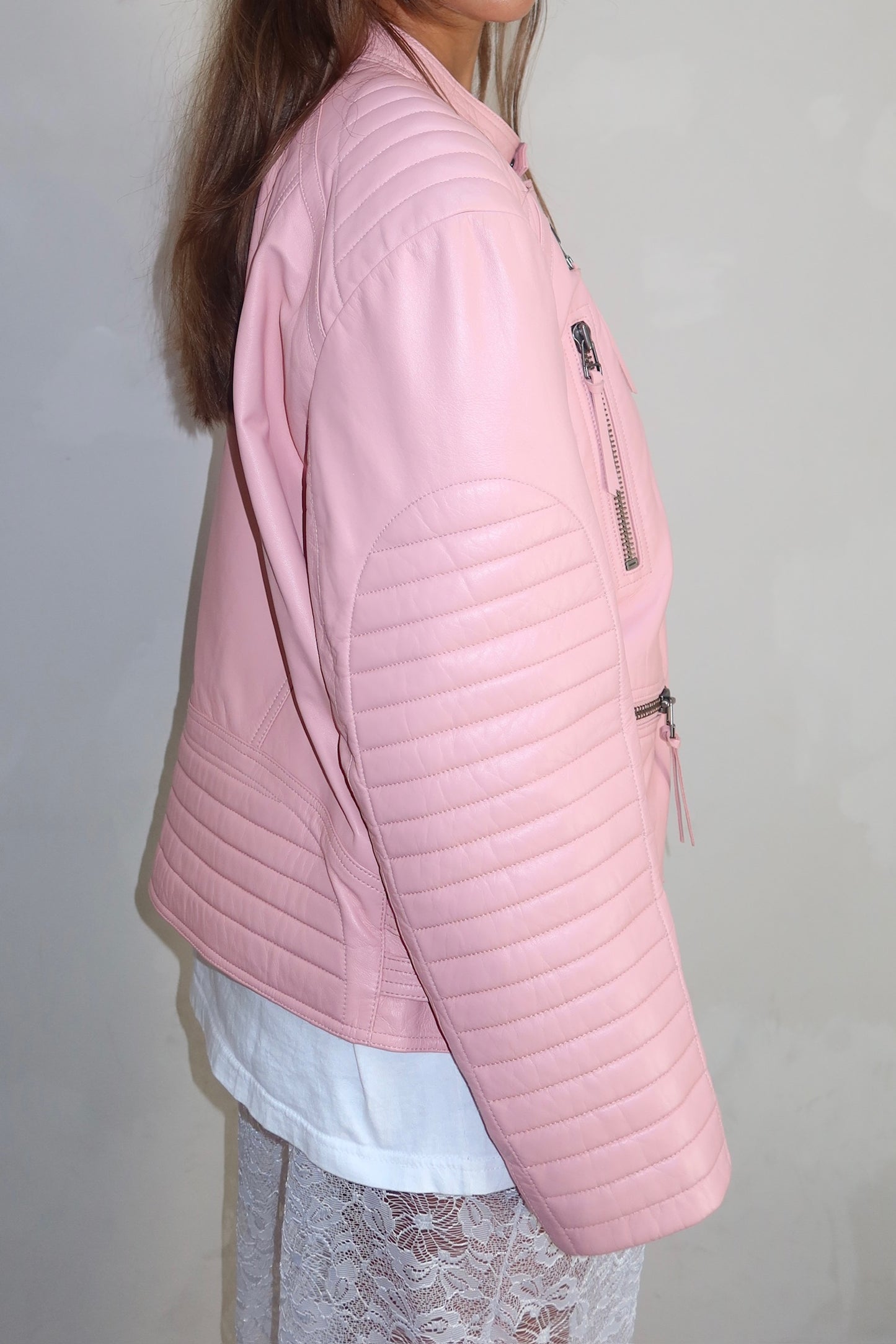 Munthe pink leather - Jacket