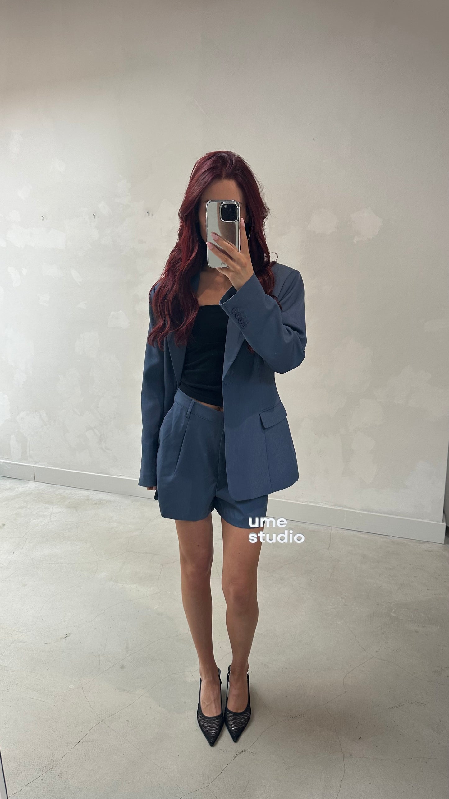 Na-kd Midnight blue suit - Blazer & short
