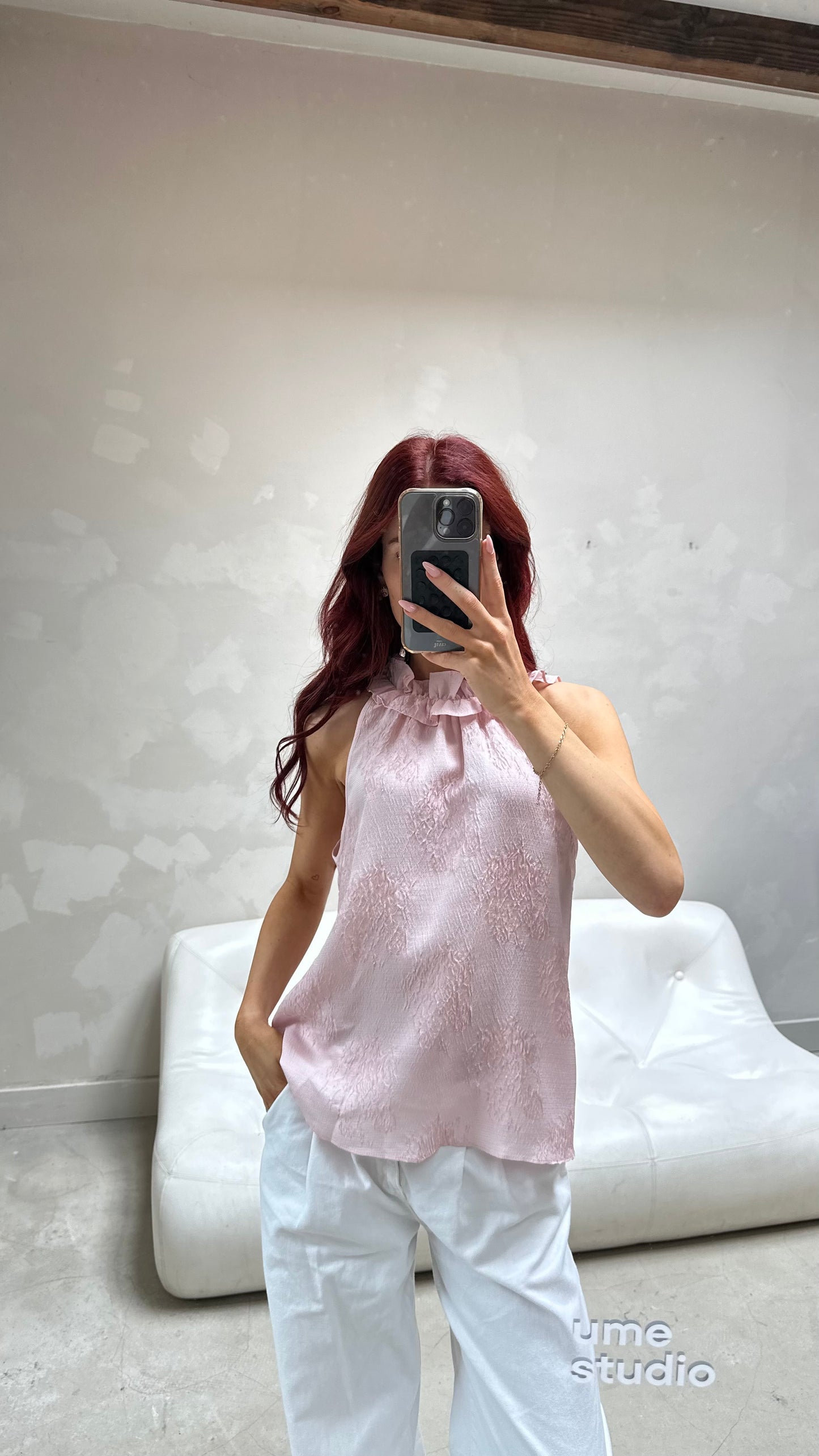 Hofmann blushed pink embroidered - Top