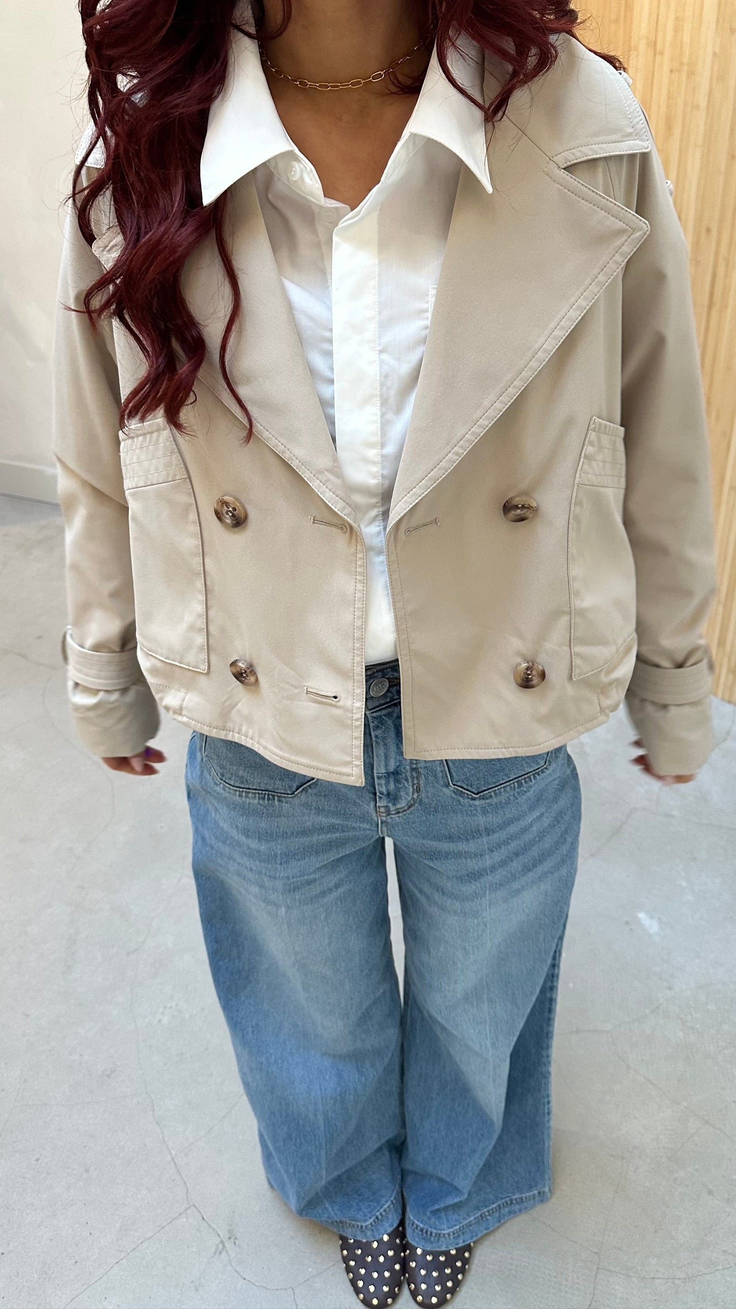 Beaumont cropped trenchcoat - jacket