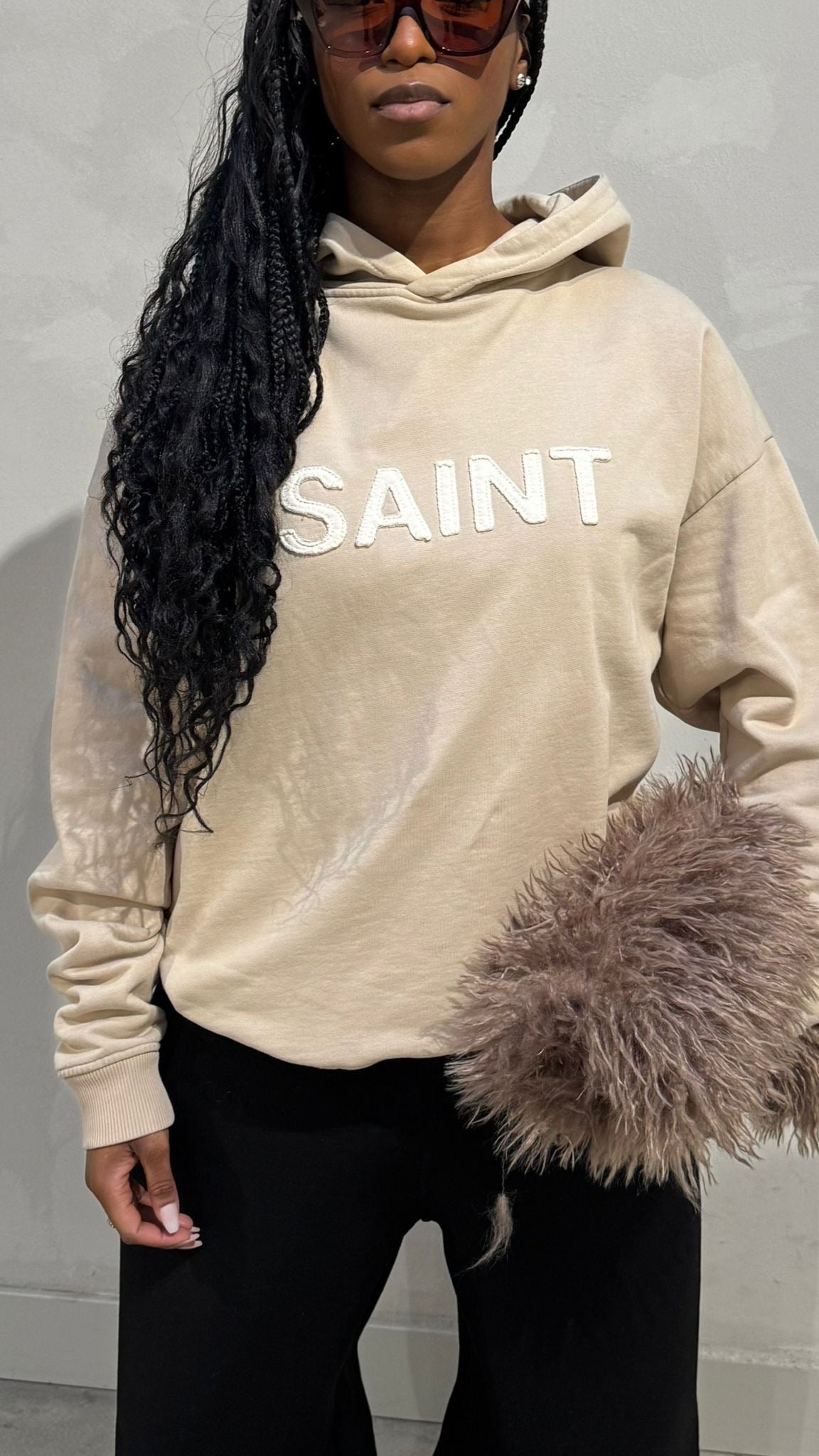 Saint Blanc Hoodie Beige