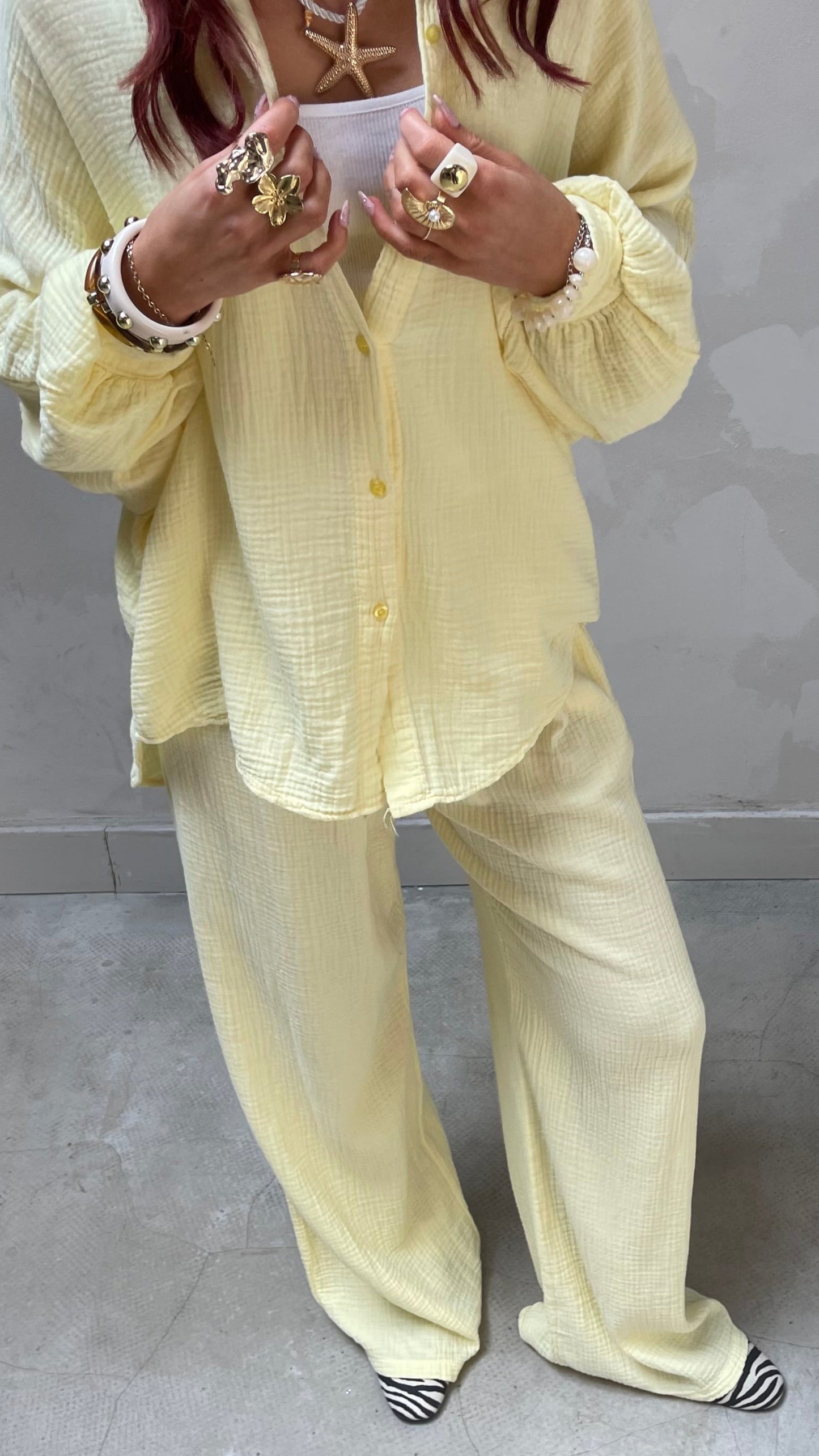 Butter yellow cotton set - Curated by UME