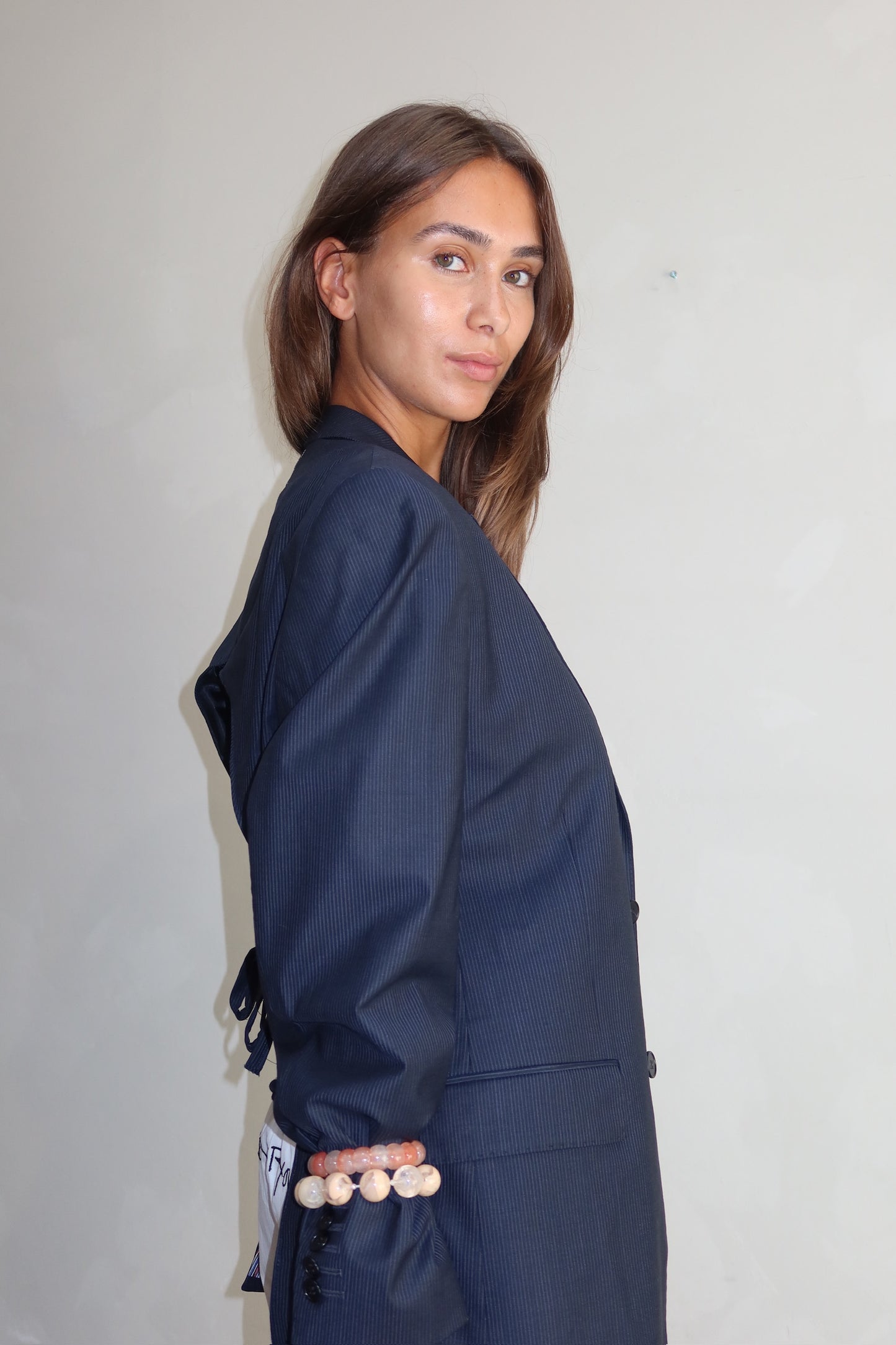 Upcyled blazer with open back - By UME