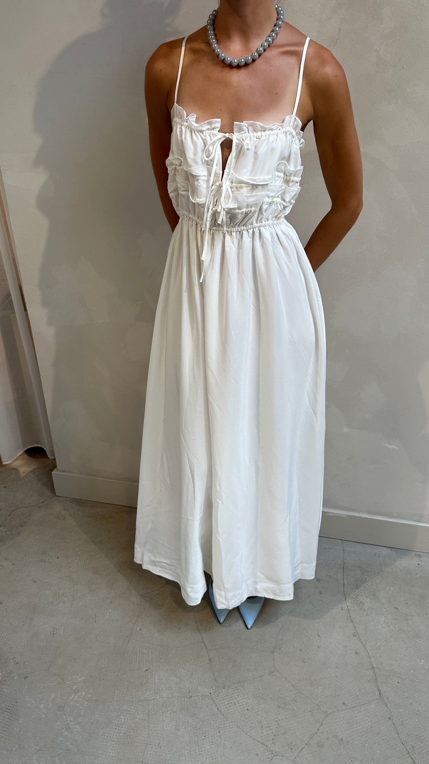 Lost in Lunar White flowy - Maxi dress