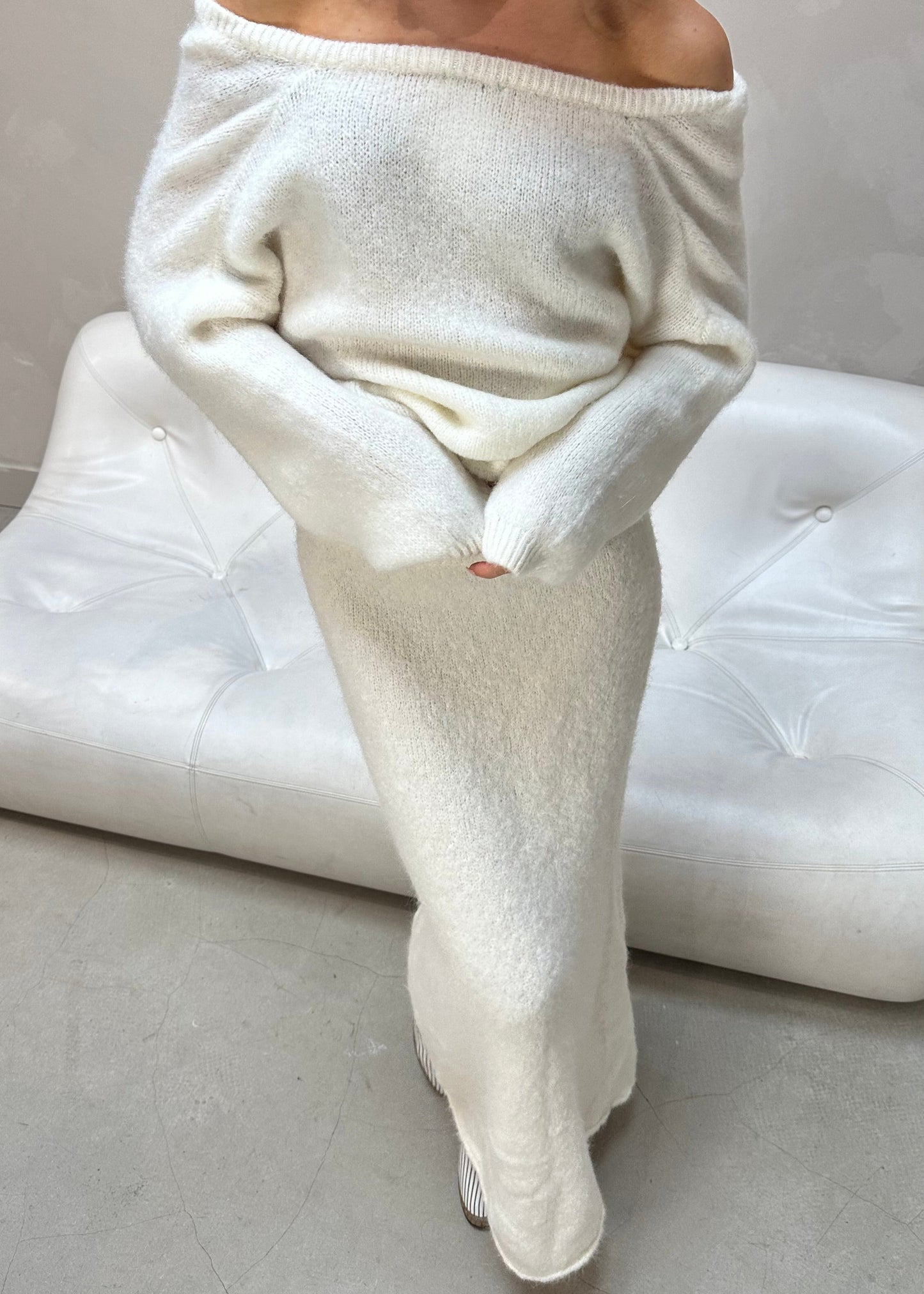 Gestuz white wool - skirt
