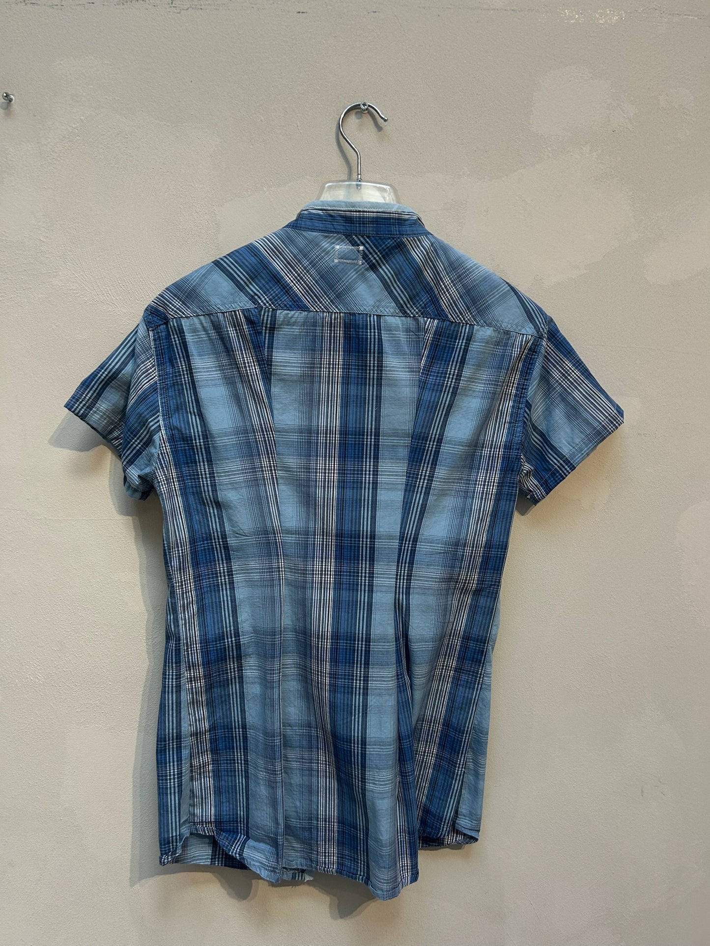 The Yuki Upcycled Checked Shirt Blue – Elise Bak x UME STUDIO