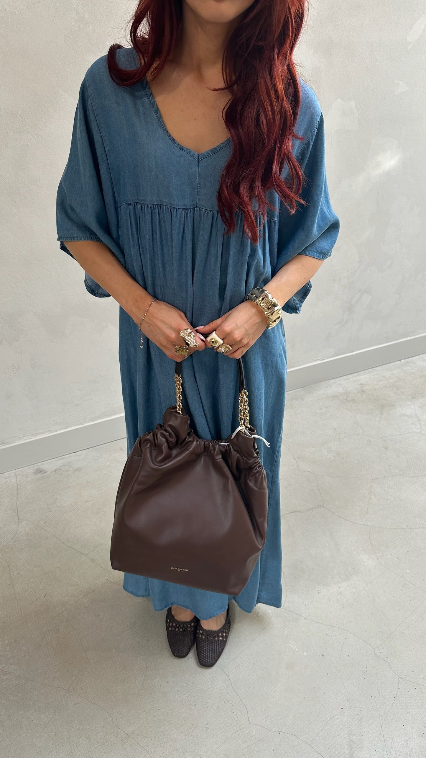 Summer maxi dress denim - Curated by UME