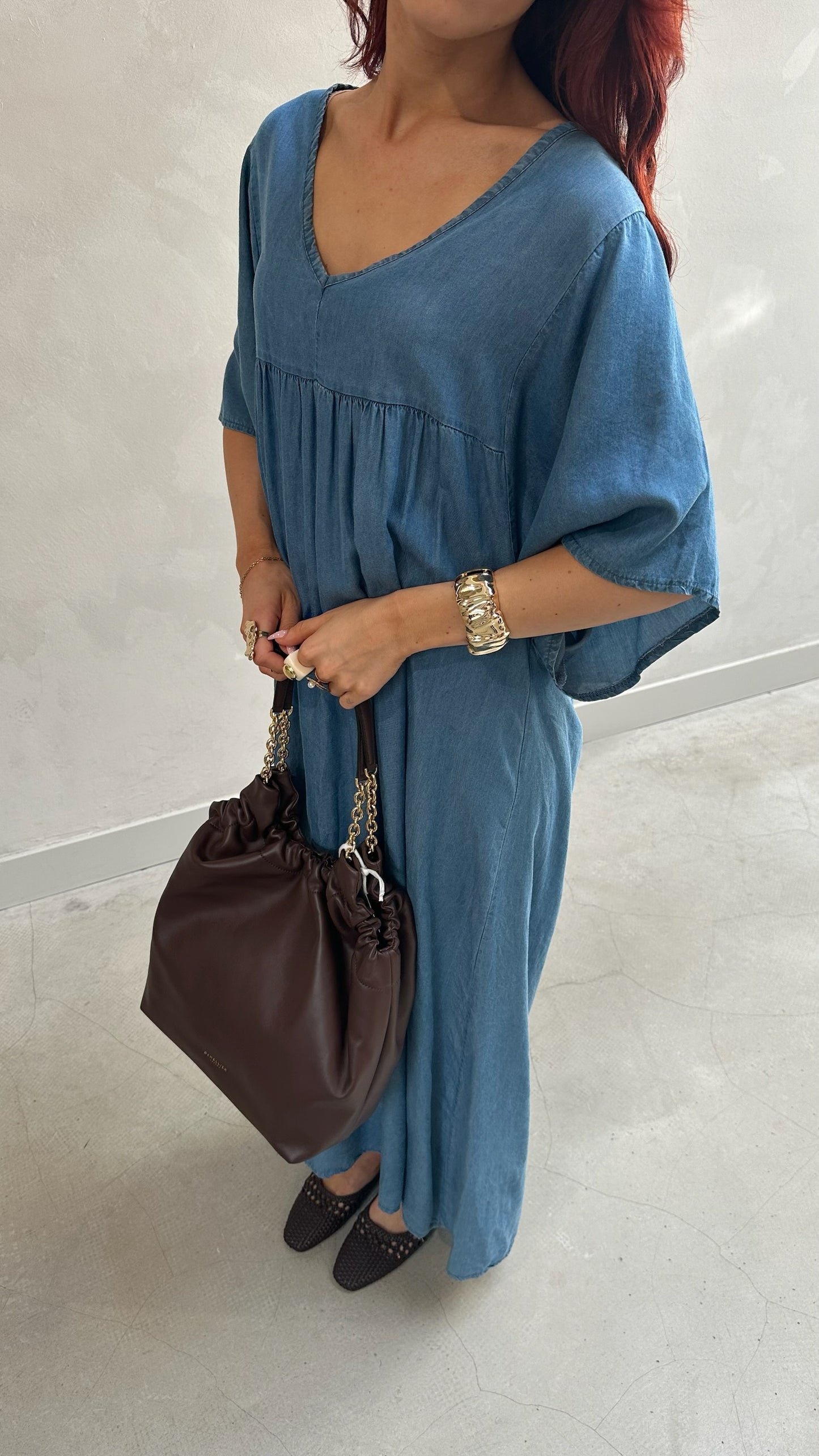 Summer maxi dress denim - Curated by UME