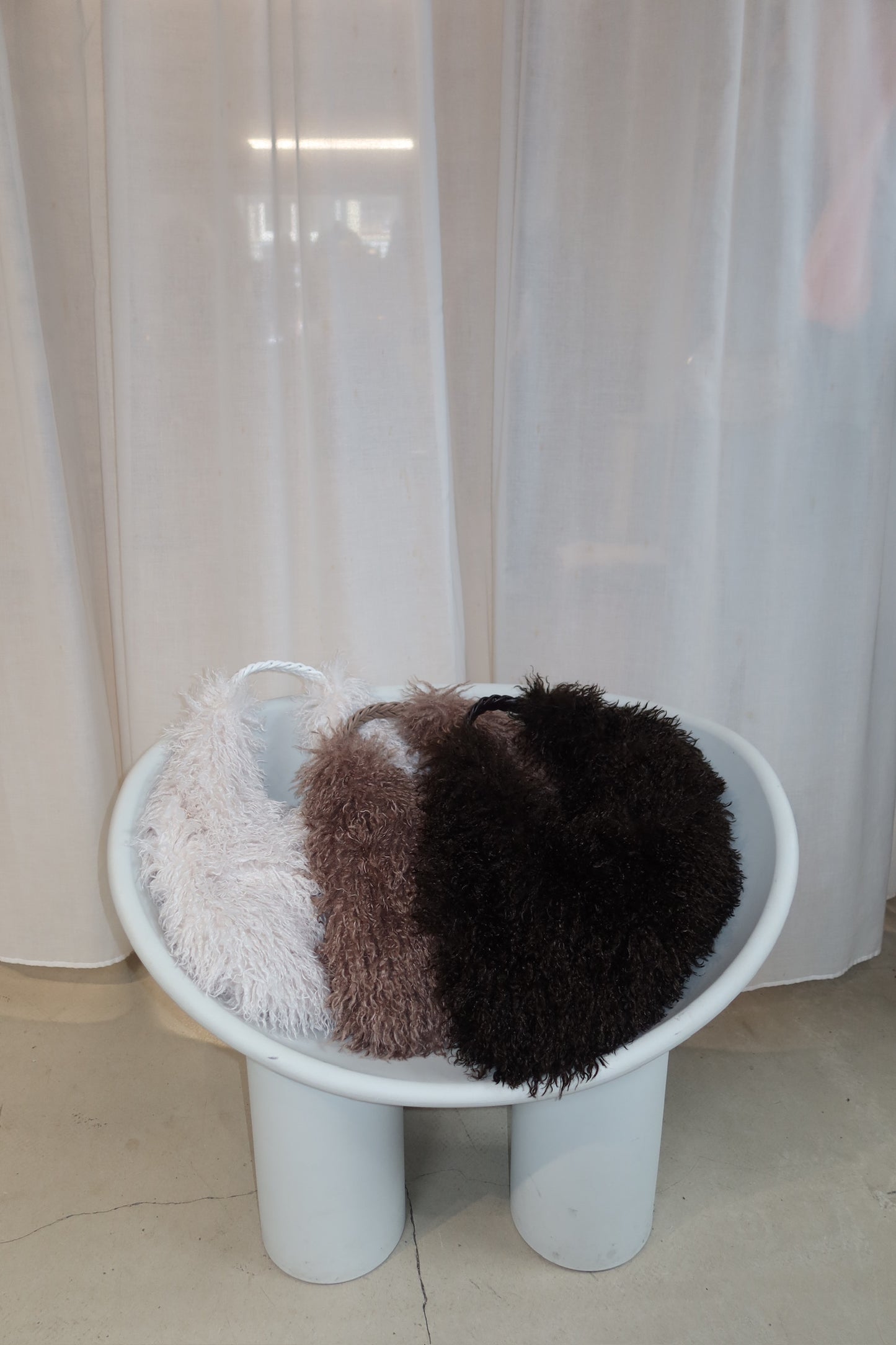 Furry Bag White - Curated By Ume