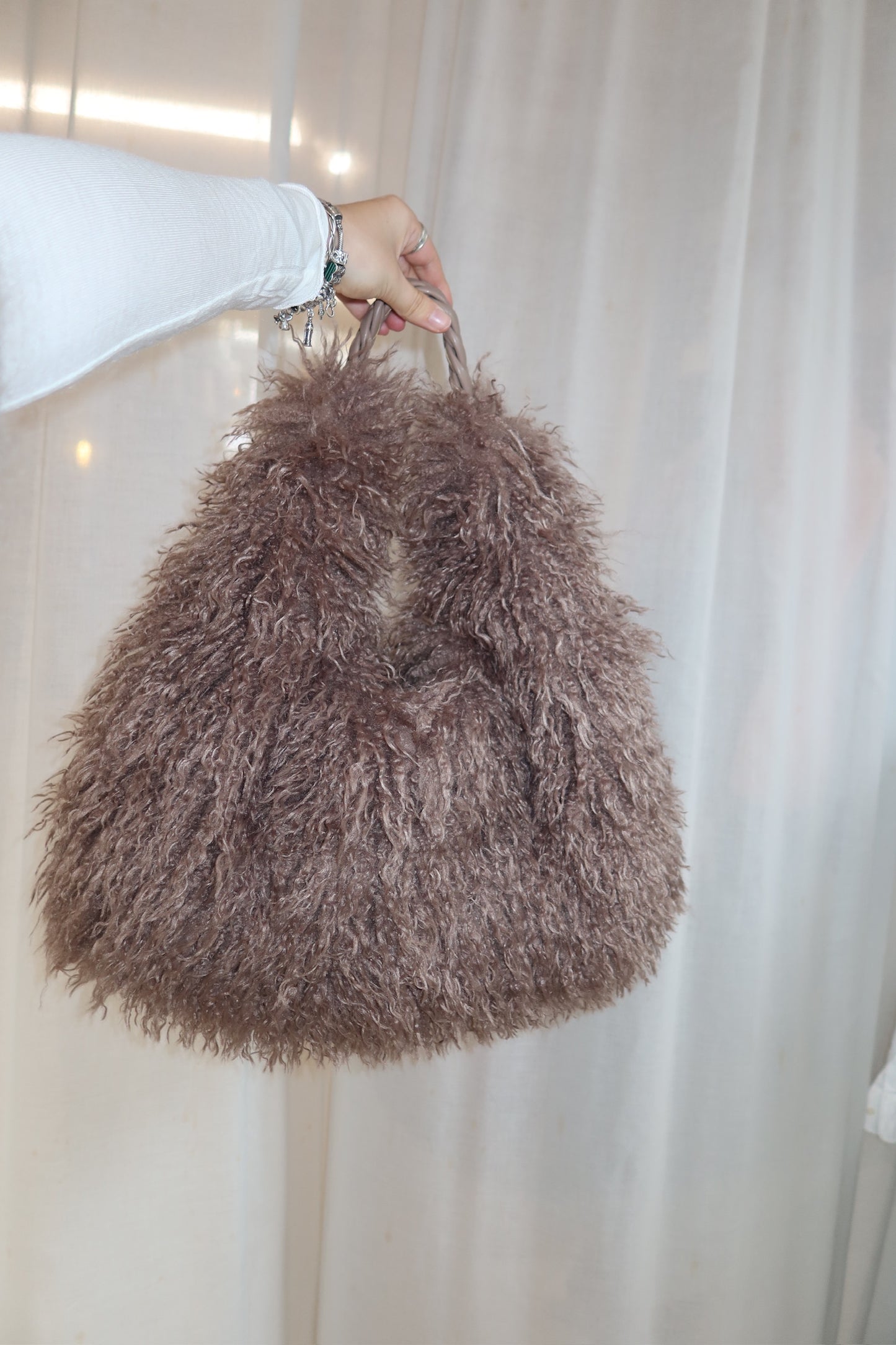 Furry Bag Light Brown - Curated by UME - UME STUDIO
