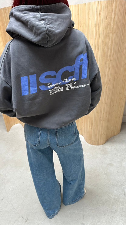 Scuffers blue graphic - hoodie