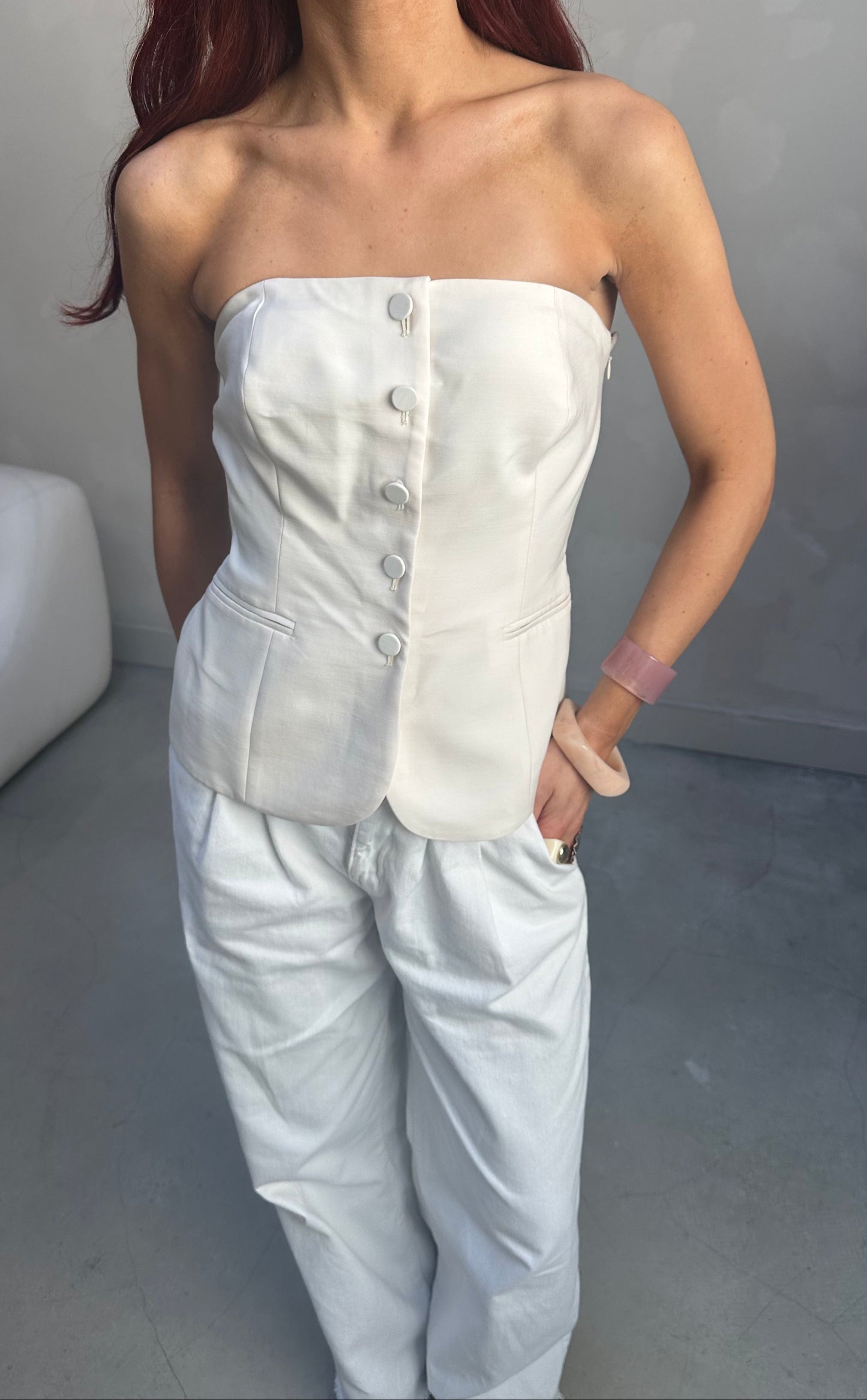 Sézane strapless Off-white - Top
