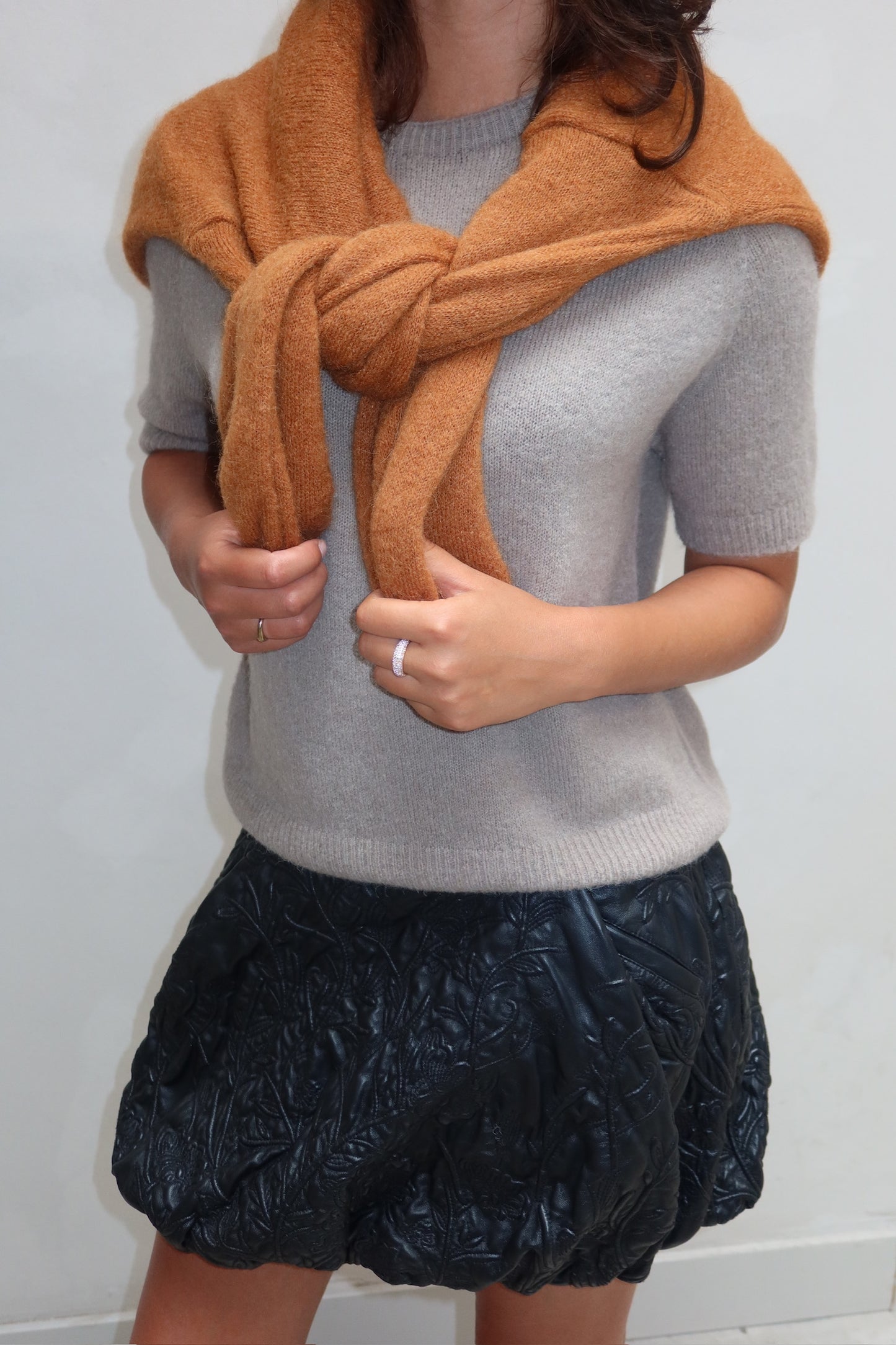 Munthe leather flower - skirt