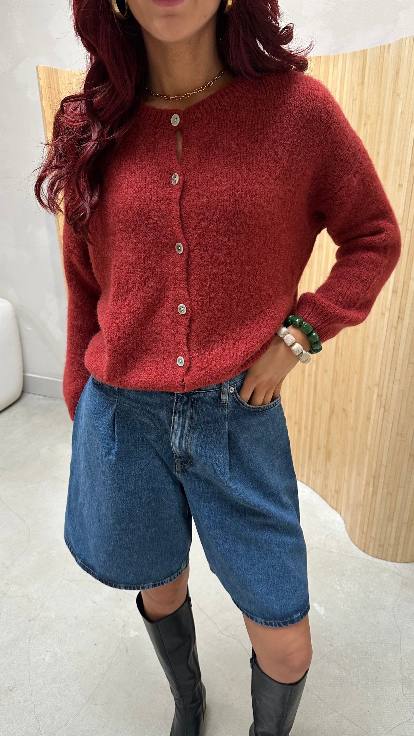 Red coral vest - curated by UME