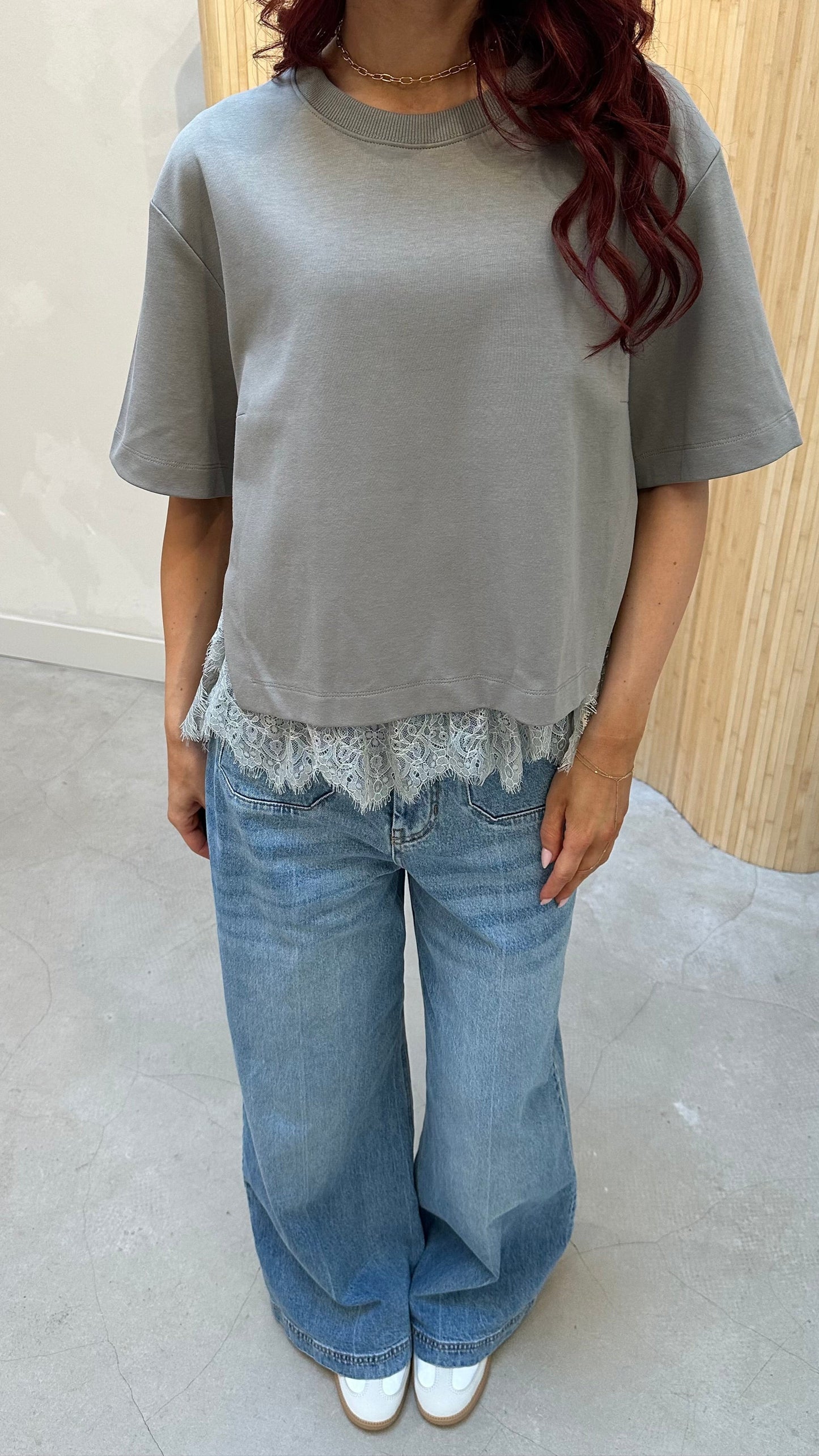 Munthe lace grey - tshirt