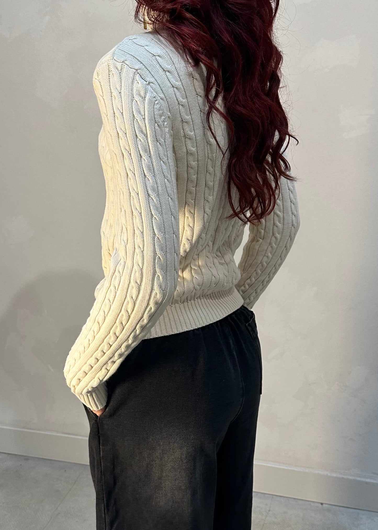 Ralph lauren creme cable - vest