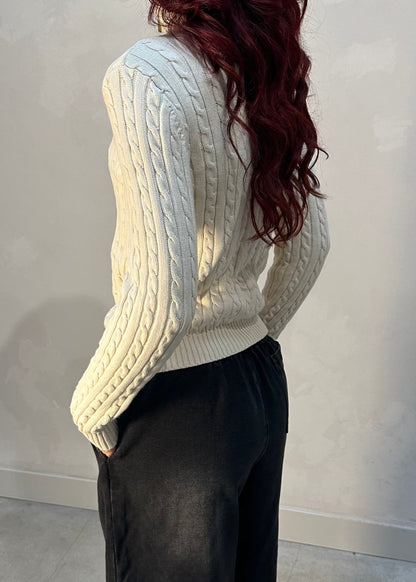 Ralph lauren creme cable - vest
