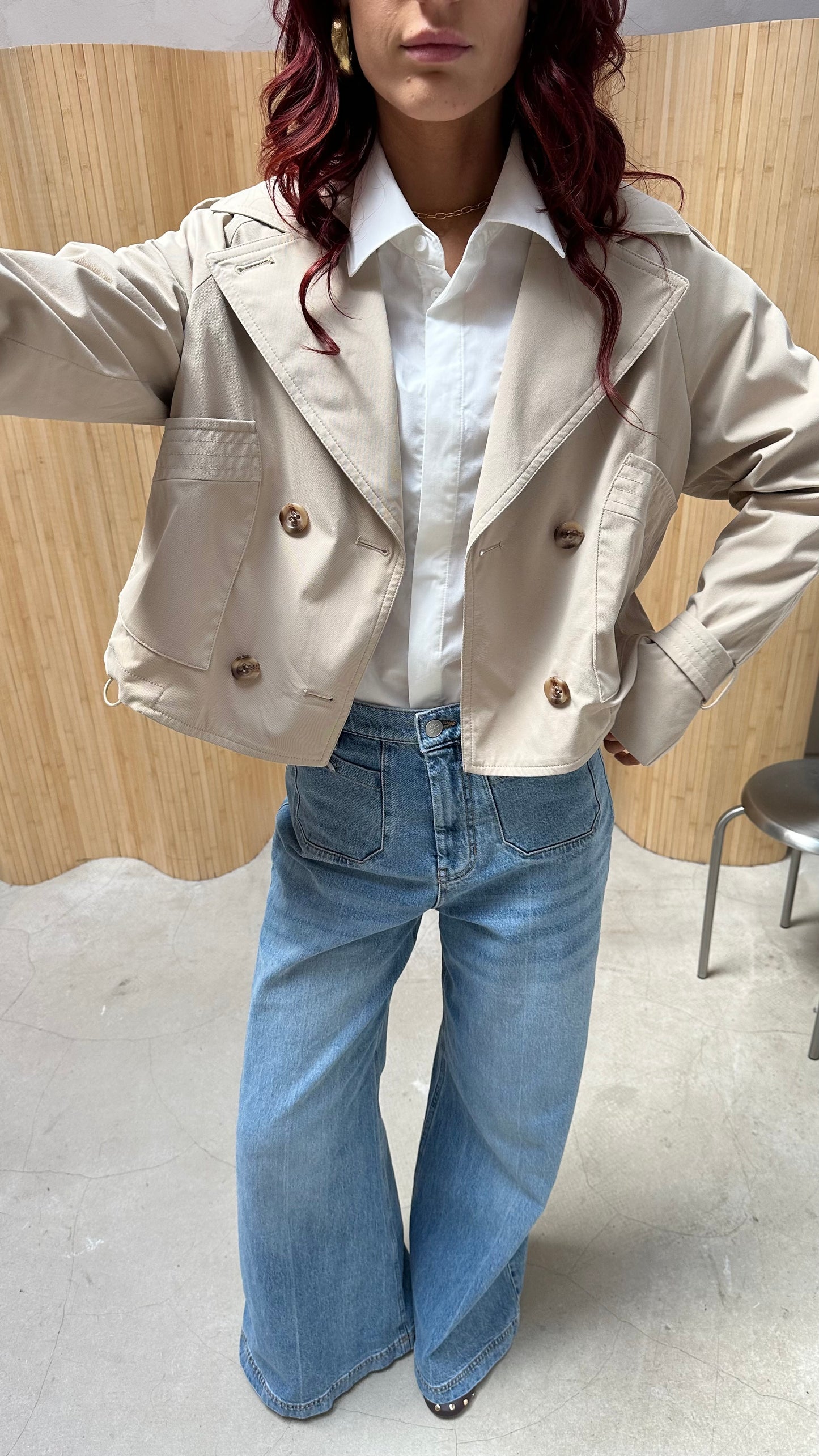 Beaumont cropped trenchcoat - jacket
