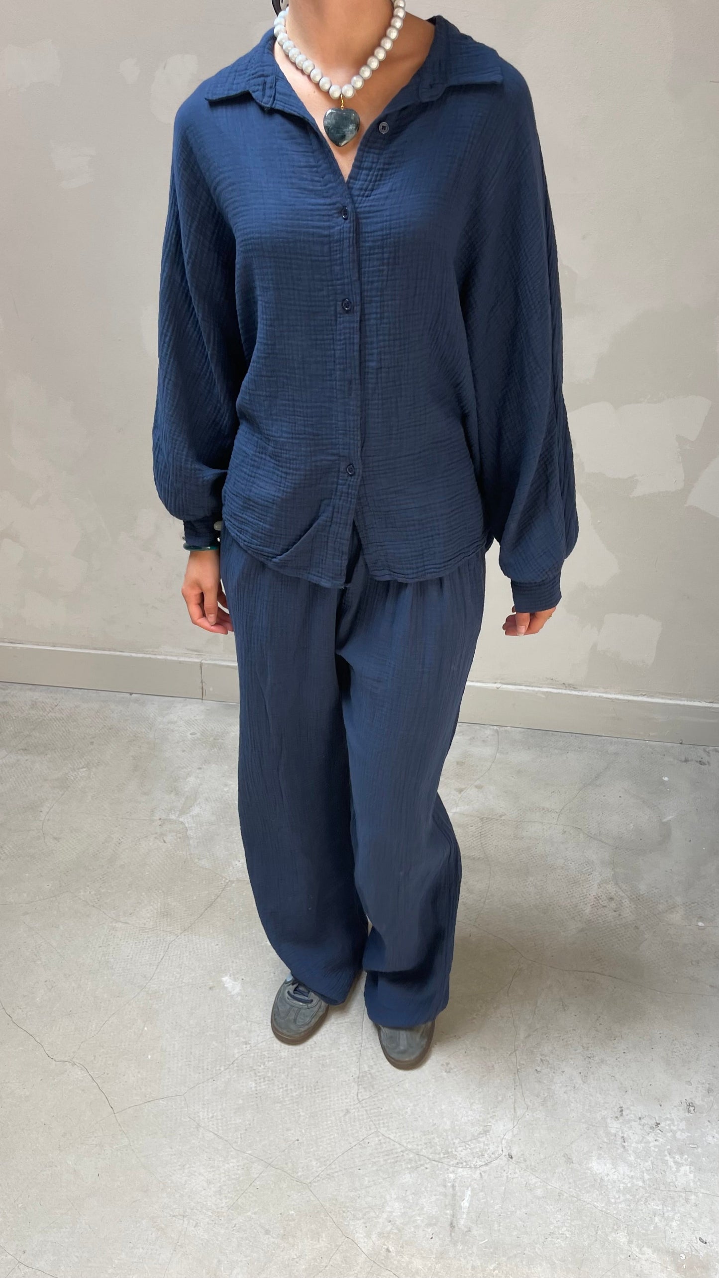 Navy cotton set - Curated by UME