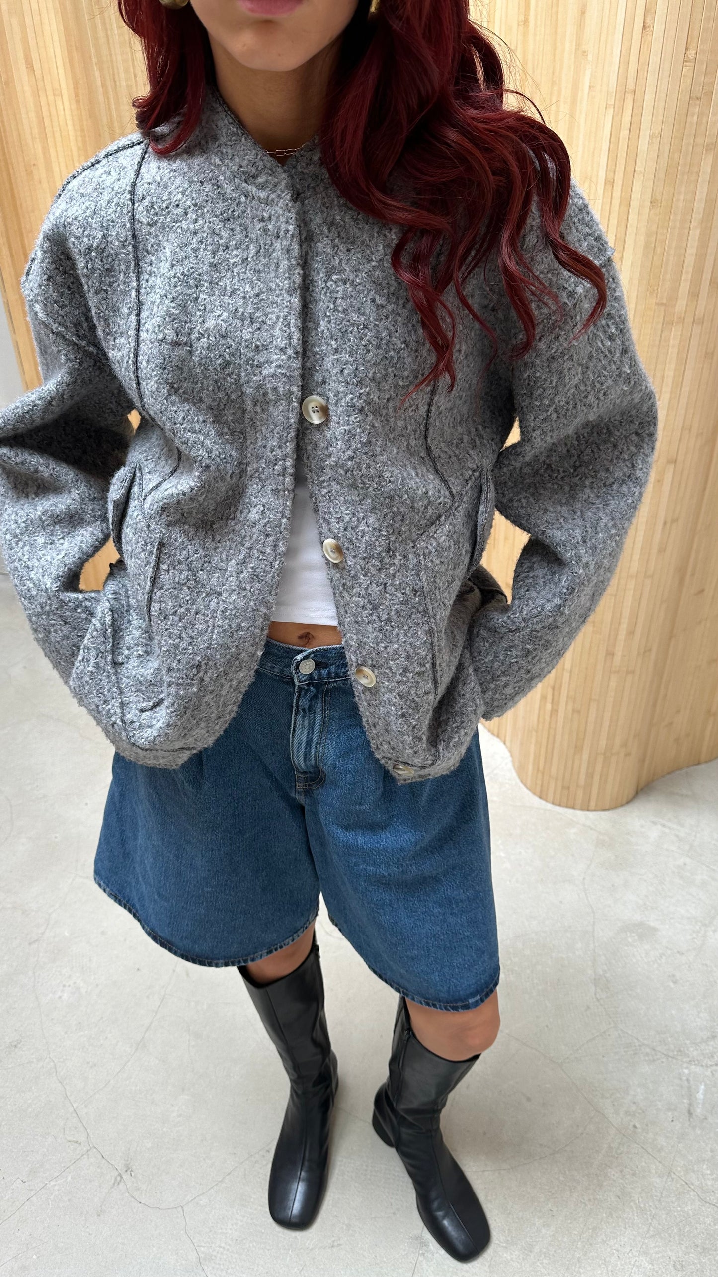 Free people - Grey wooljacket