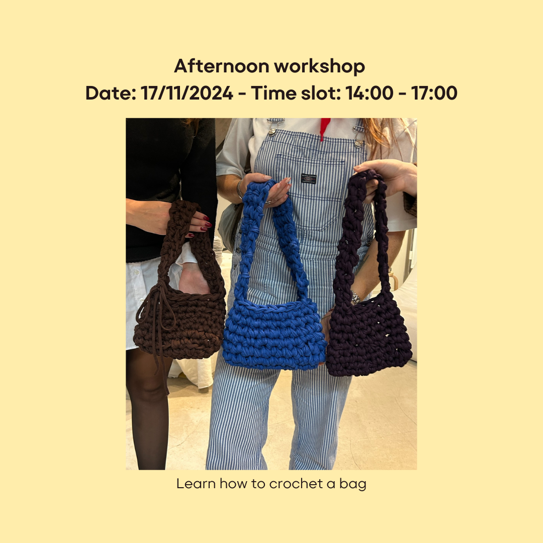 Crochet bag workshop Afternoon 17/11/2024