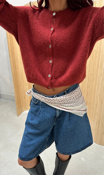 Red coral vest - curated by UME