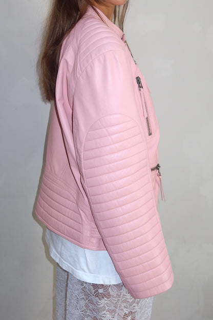 Munthe pink leather - Jacket