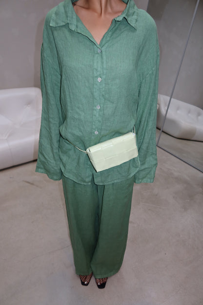 Ume Linen Set - Blouse Green