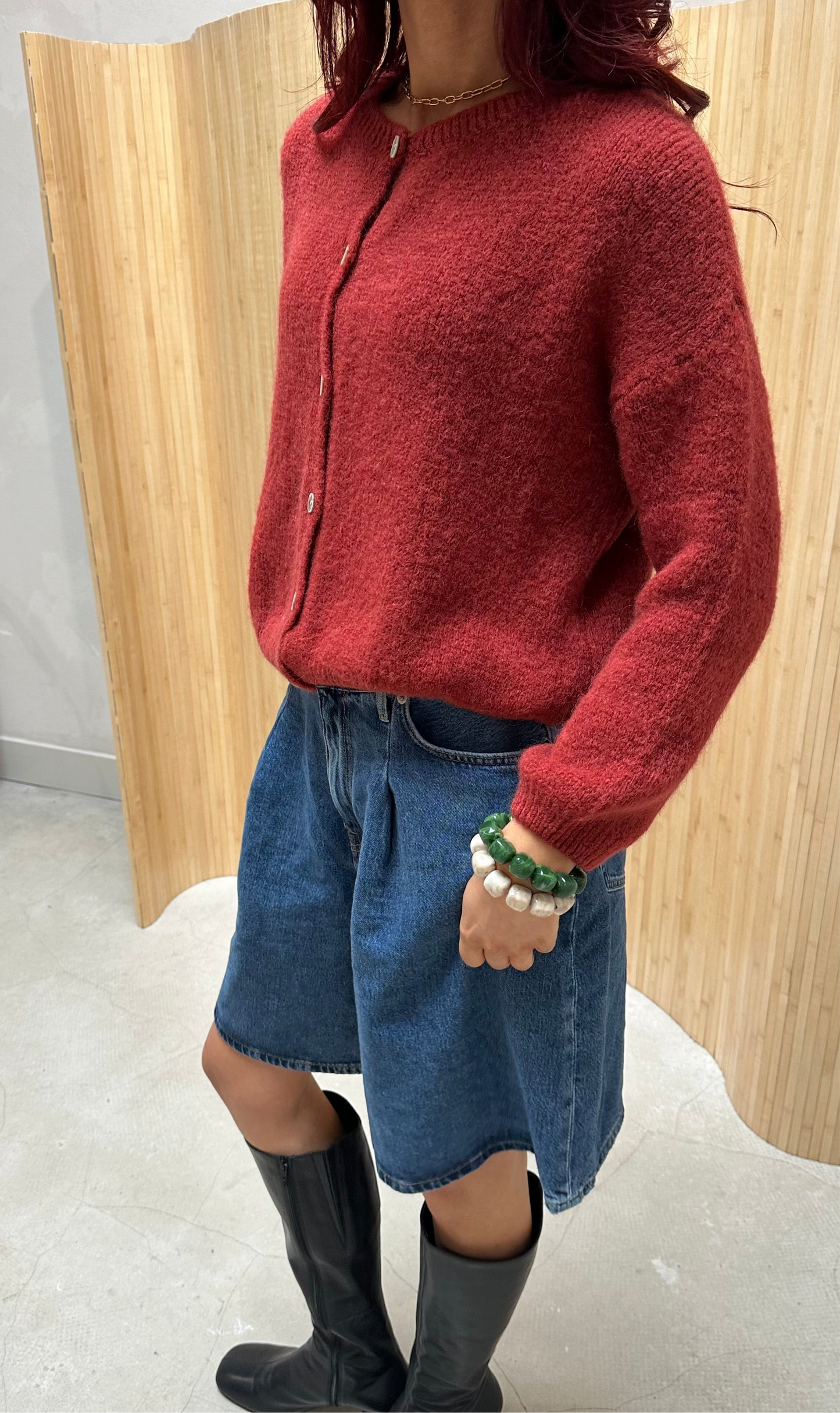 Red coral vest - curated by UME