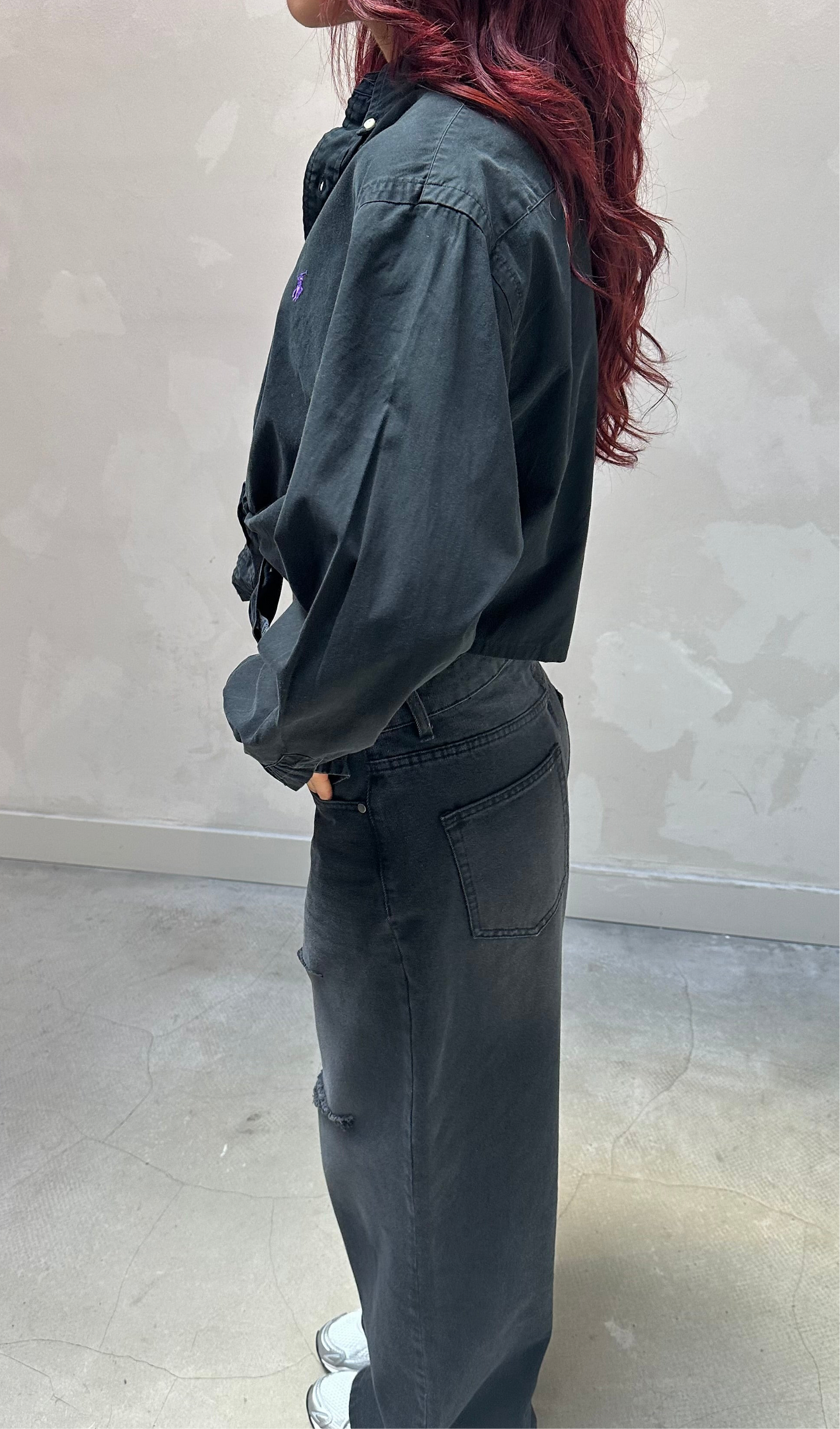Ralph lauren cropped black - blouse