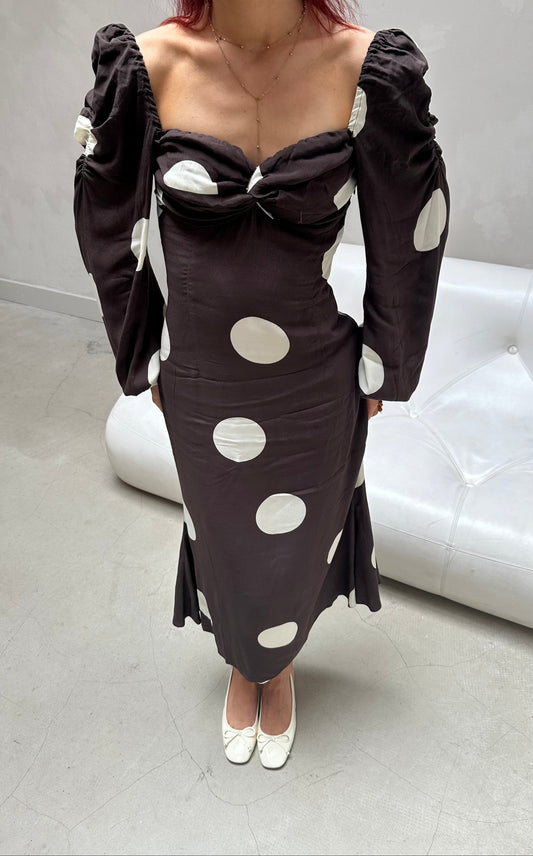 Adoore Brown polka dot - Dress