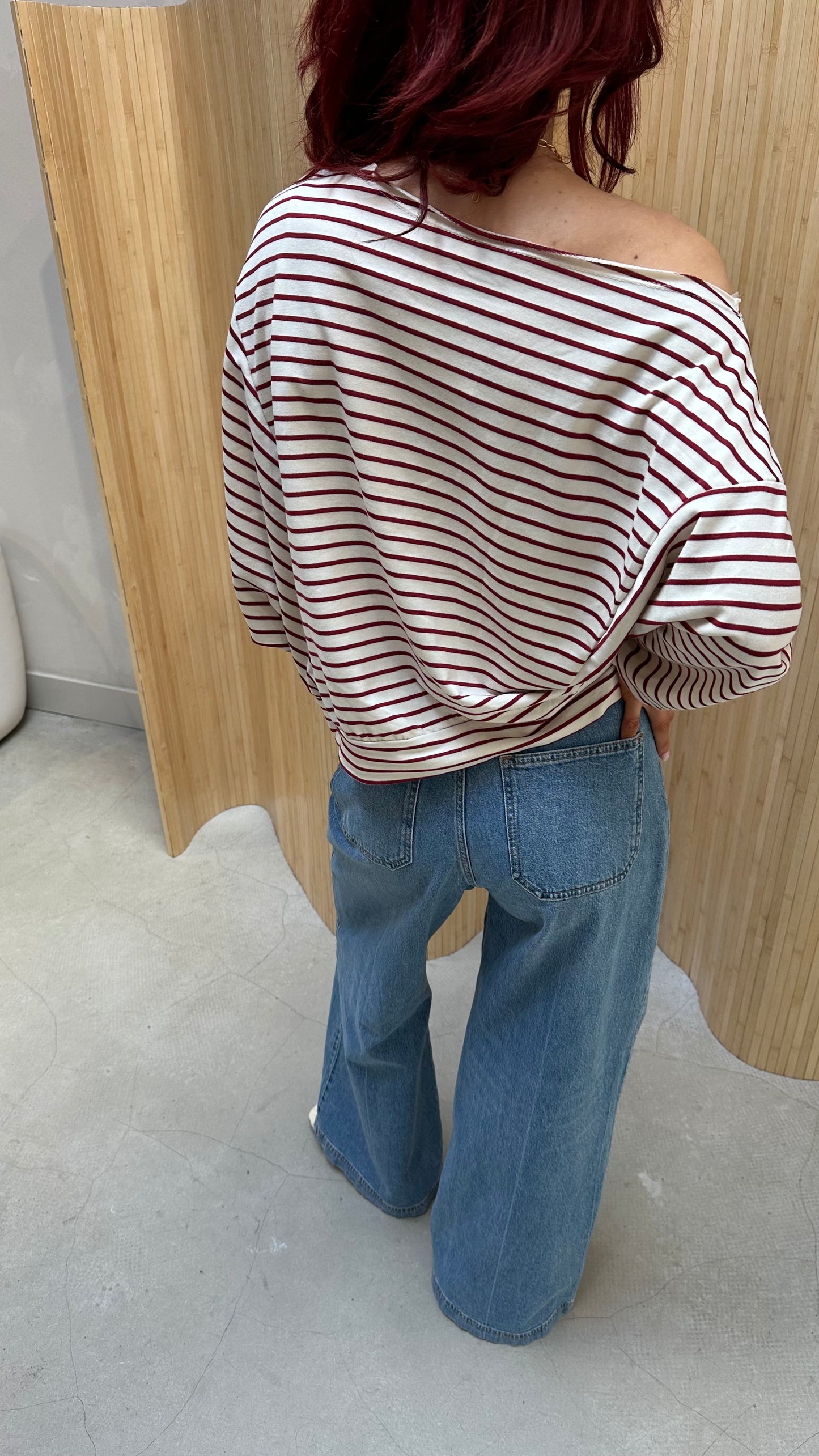 Striped sweater red - curated by UME