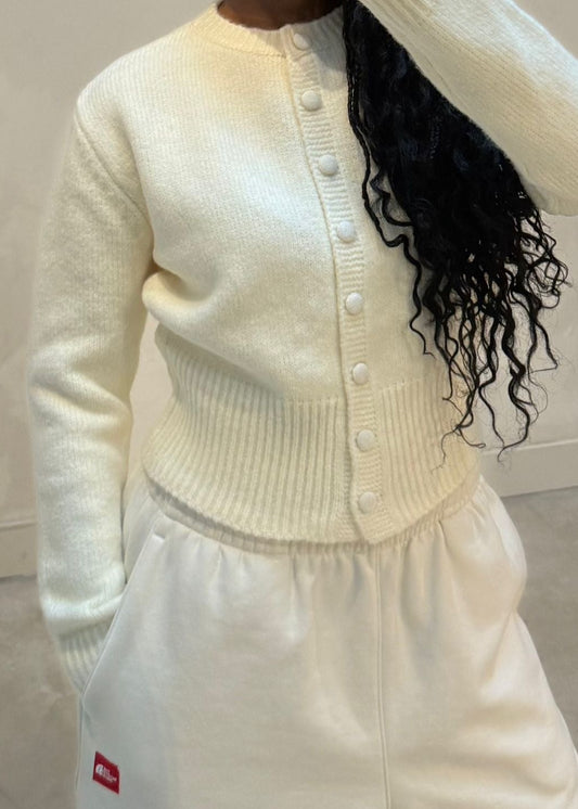 Knitted Cardigan Beige - Curated By UME