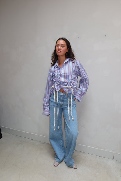 Striped string blouse - Upcycled by ume