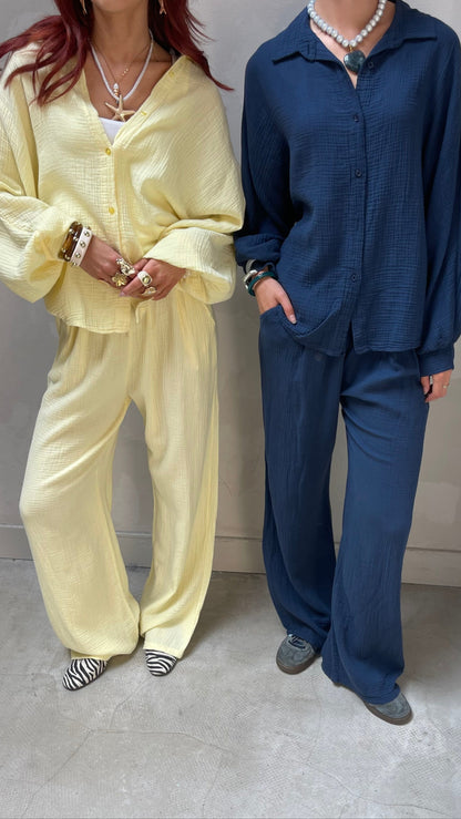 Navy cotton set - Curated by UME