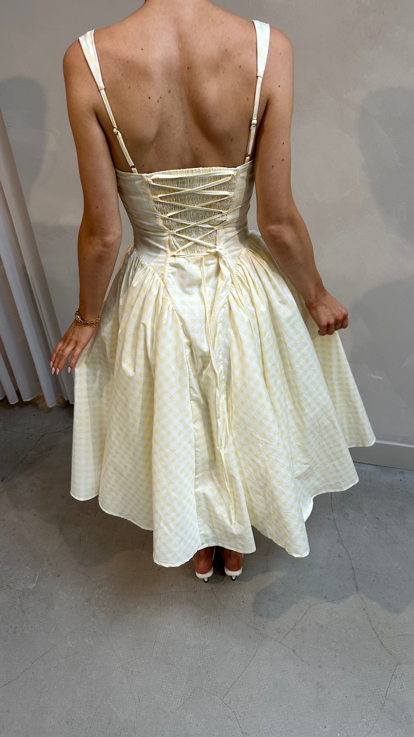 Babyloo Lemon yellow tailored - Midi dress