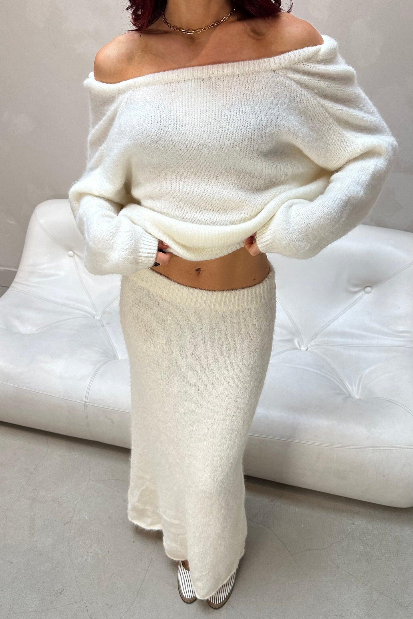 Gestuz white wool - skirt