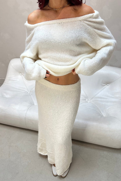 Gestuz white wool - skirt