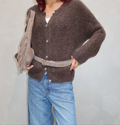 Brown Knitted Vest - Curated by UME