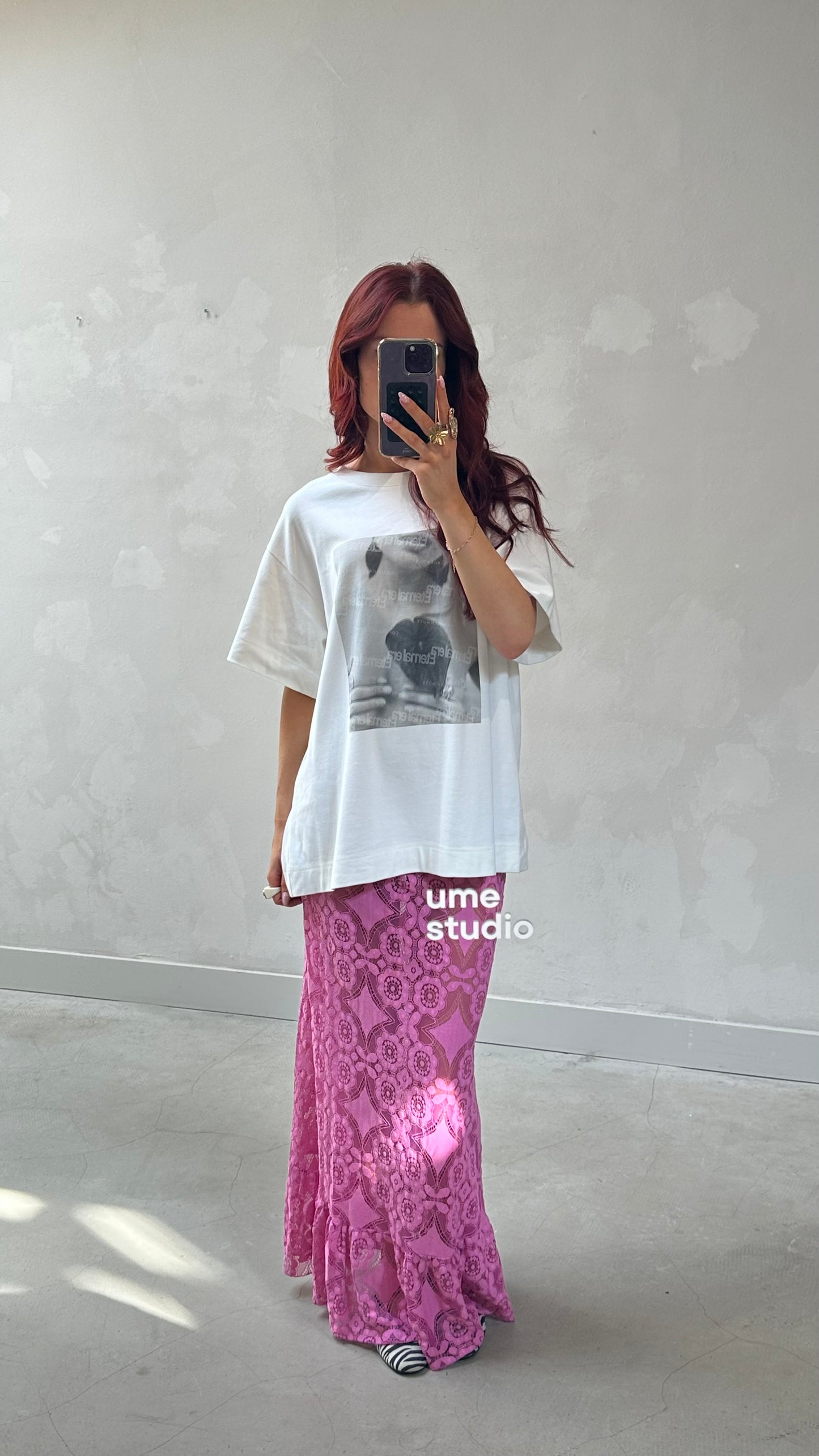 Lace skirt pink - Curated by UME