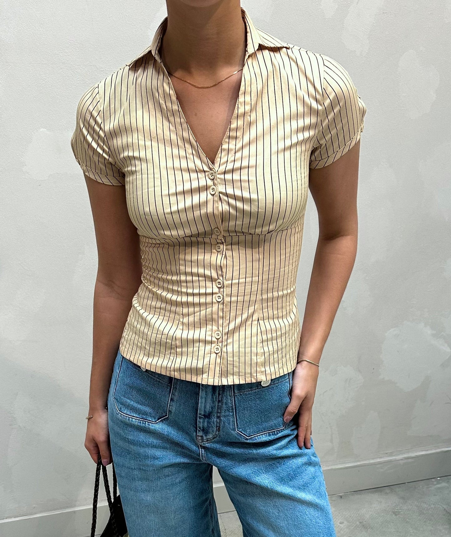 With jéan butteryellow - blouse