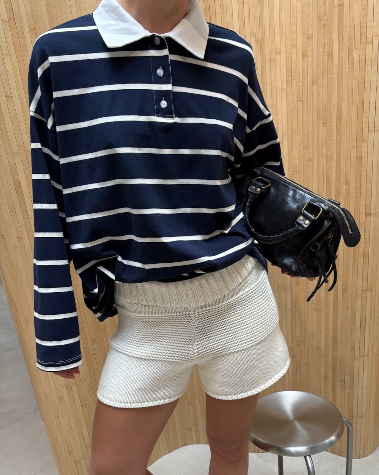 Striped Polo Navy - Curated by UME