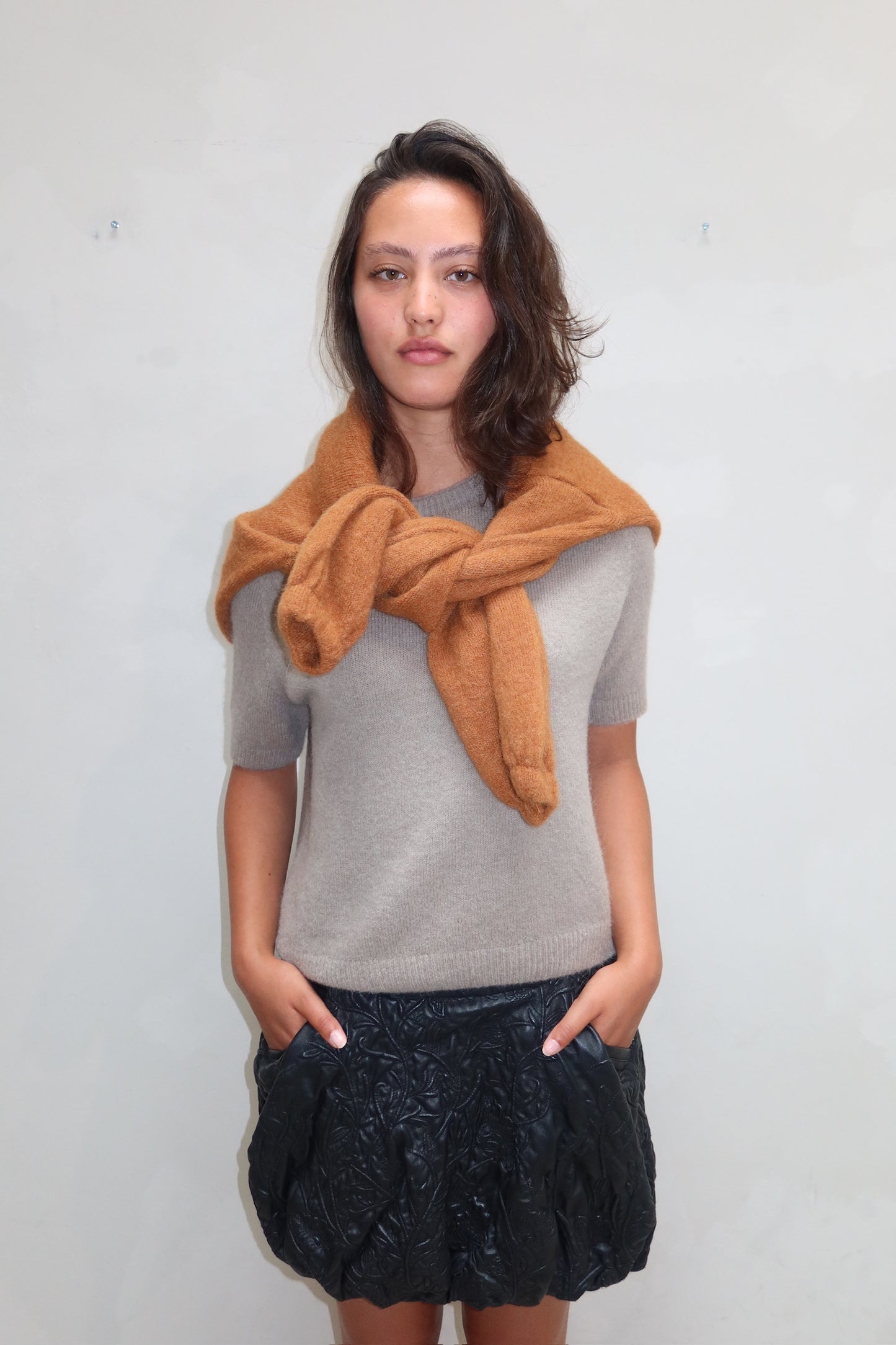 Munthe leather flower - skirt