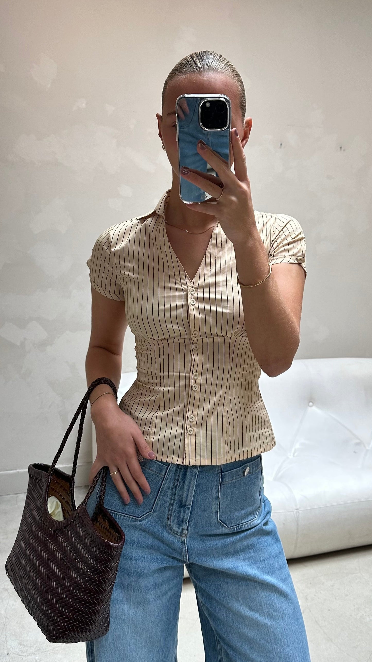 With jéan butteryellow - blouse