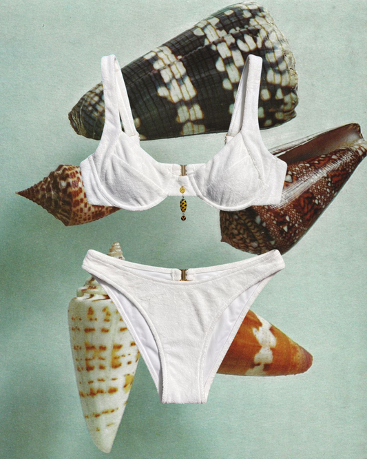 The Upcycled Surf Top White Terry - UME x Butter & Hazel