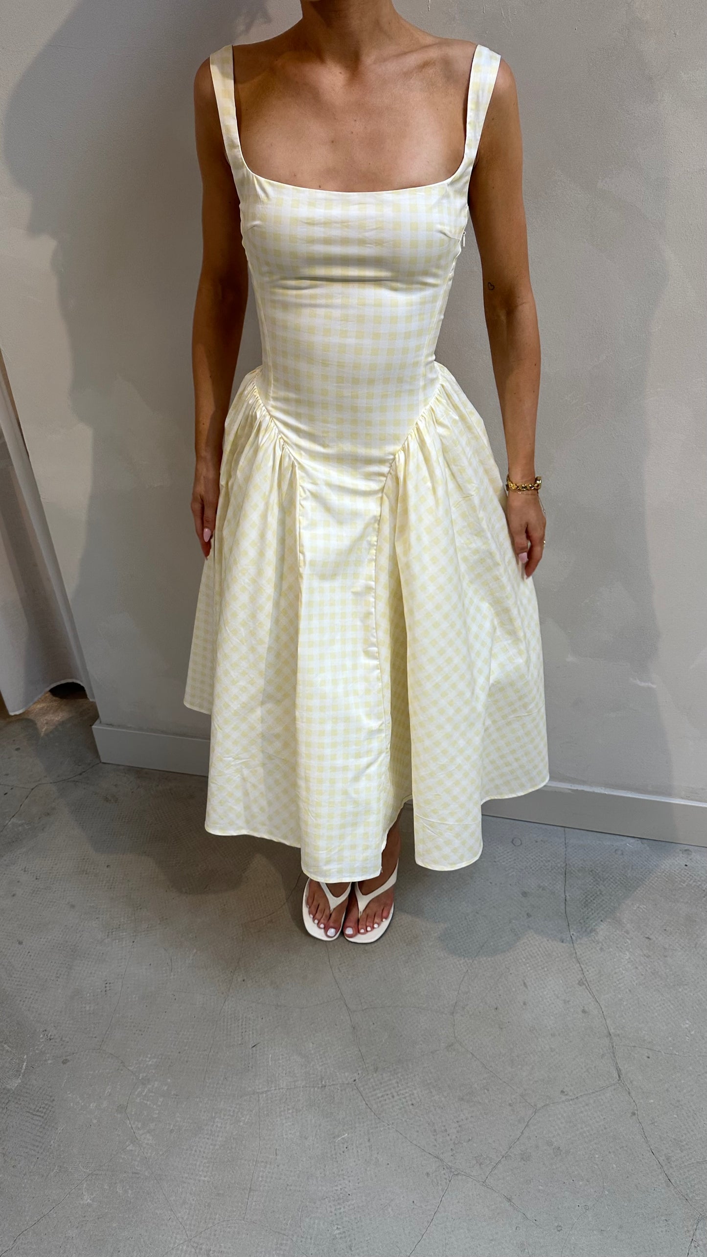 Babyloo Lemon yellow tailored - Midi dress