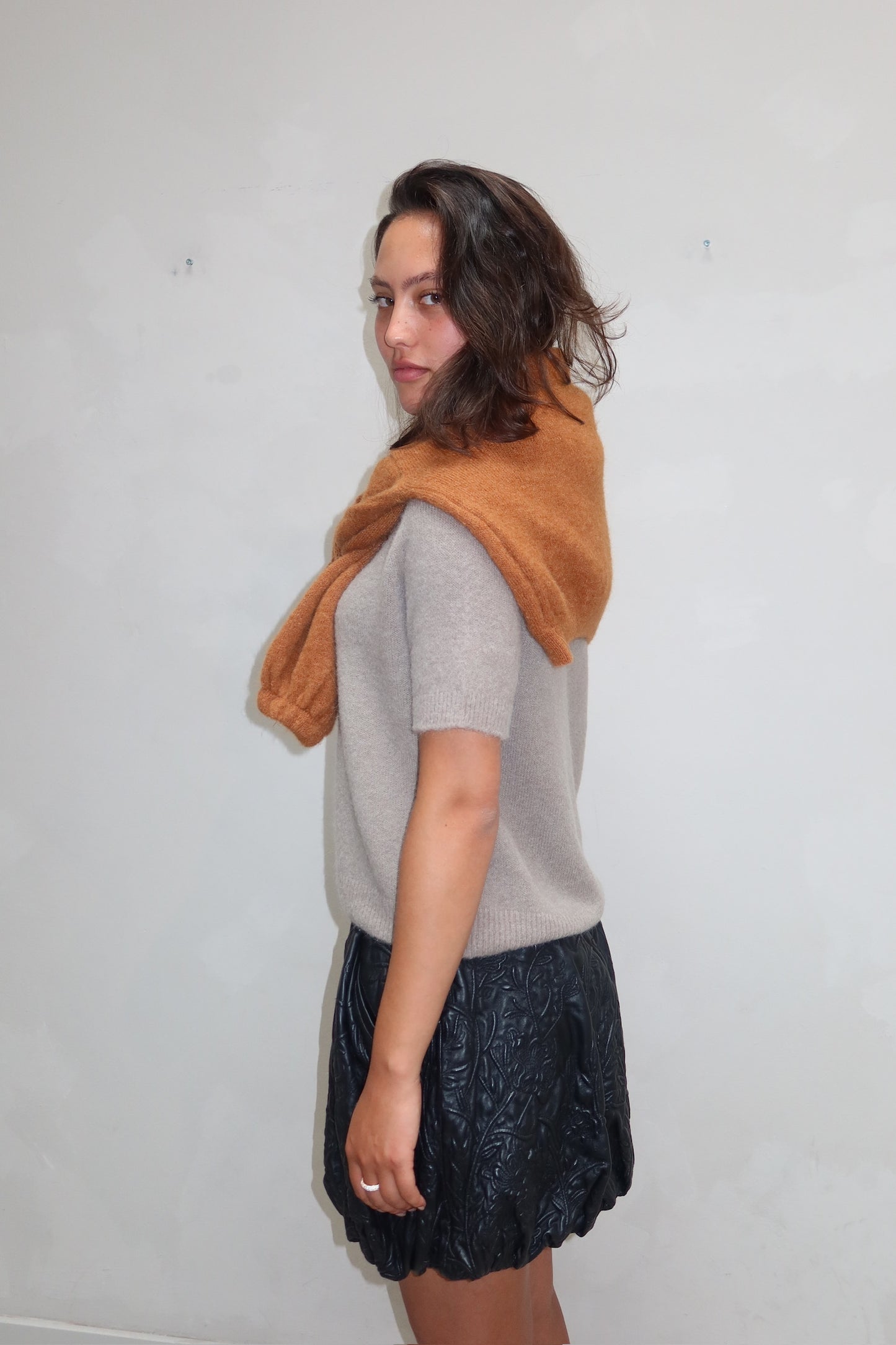 Munthe leather flower - skirt